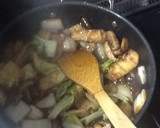 白菜と椎茸と油揚げのピリ辛炒め作り方4写真