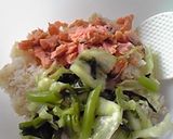 わさび野沢菜と鮭のまぜごはん作り方3写真