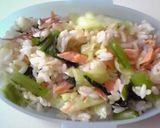 わさび野沢菜と鮭のまぜごはん作り方4写真