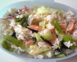 わさび野沢菜と鮭のまぜごはん作り方4写真