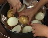 たき火でローストチキン作り方2写真