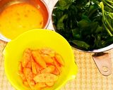 ほうれん草ウインナーと卵のバター醤油炒め作り方1写真