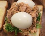たっぷりキャベツ♡鮭と半熟卵のサンド作り方5写真