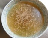 寒い朝にレンジで簡単♪冷凍餃子スープ作り方1写真