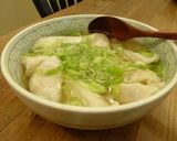 寒い朝にレンジで簡単♪冷凍餃子スープ作り方3写真