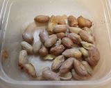圧力鍋♪新米で落花生と新生姜の炊込みご飯作り方1写真