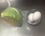 キャベツと卵のピリ辛醤油炒め作り方1写真