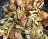 簡単♪鶏もも肉と舞茸のバターポン酢炒め＊作り方4写真