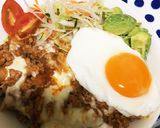 なんちゃってハンバーグ(ロコモコ)丼作り方6写真