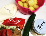 ポテトとキュウリの☆簡単カレーマヨサラダ作り方1写真