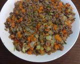 絶品☆挽き肉と香味野菜のオムレツ作り方3写真