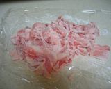 肉にらもやしの月見丼作り方2写真