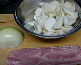 あごだしつゆで作る　里芋と豆乳のグラタン作り方1写真