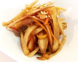 簡単♪カレー風味の竹輪きんぴらゴボウ作り方8写真