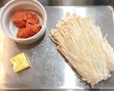 レンジのみで簡単♪明太エノキバター作り方1写真
