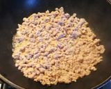 里いもと鶏ひき肉のにんにくあんかけ作り方2写真