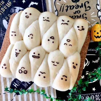 ハロウィンおばけちぎりパン by pumママ 【クックパッド】 簡単