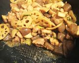 簡単レンコンとこんにゃくの鶏すき風テリ煮作り方6写真