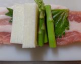 アスパラ、長芋、大葉の豚肉巻き作り方2写真