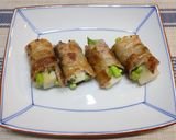 アスパラ、長芋、大葉の豚肉巻き作り方4写真