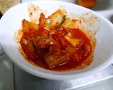 汁まで完食！我が家の定番キムチ鍋作り方1写真