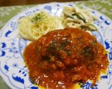 超簡単♪美味✩❤トマト煮込みハンバーグ❤作り方14写真