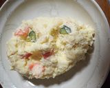 【ハロウィン】生ハムポテトサラダ顔面盛り作り方1写真