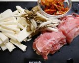 簡単！長芋と豚キムチ炒め作り方1写真