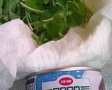 三つ葉とサバ缶サラダシークワーサー添え作り方1写真