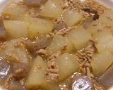 冬瓜とこんにゃくが入った、ひき肉とろみ煮作り方5写真