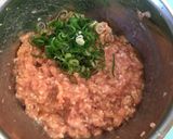 鶏挽肉の巾着煮作り方2写真