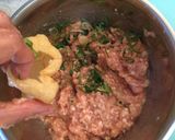 鶏挽肉の巾着煮作り方3写真