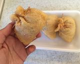 鶏挽肉の巾着煮作り方4写真