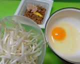 ＊絶品！納豆ともやしのオムレツ＊作り方1写真