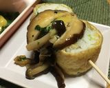 たぬき飯のお揚げ巻き♡きのこあん添え作り方9写真