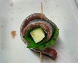 秋刀魚の大葉チーズ巻き作り方3写真