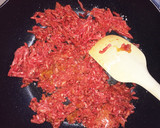 とろろをのっけて焼いた肉みそ春菊のドリア作り方1写真