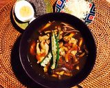 残り物で！1人前豚しゃぶカレー蕎麦作り方5写真