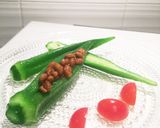 納豆出汁和え おくら舟作り方5写真