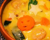 わける派★鮭と肉団子のハロウィンシチュー作り方6写真