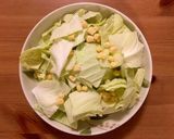 レンジで簡単☆キャベツのマヨつゆサラダ作り方1写真
