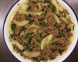 とろろをのっけて焼いた肉みそ春菊のドリア作り方6写真