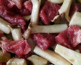 簡単＊牛肉と根菜のピリ辛オーブン焼き作り方12写真