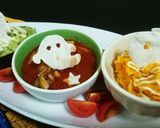餃子の皮で簡単ハロウィンおばけチップス作り方2写真