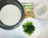 炊き込みご飯♪水煮大豆・ちりめんじゃこ作り方1写真
