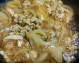親子丼フライパンで簡単♥麺つゆカツ煮卵丼作り方5写真
