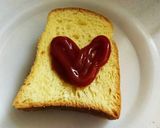 ぷっくりハートのトースト❤はぁと～スト作り方1写真