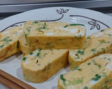 刻み小ネギ入り白だし味の卵焼き作り方11写真