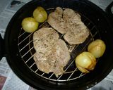 豚ローステキと小玉ねぎ丸ごとの燻製作り方6写真