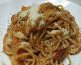 ニンニクとチーズとBPのトマトパスタ。作り方11写真